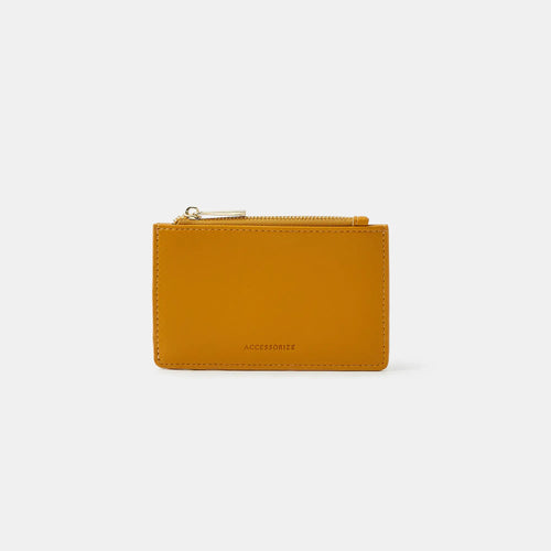 Mustard Classic Zip Cardholder