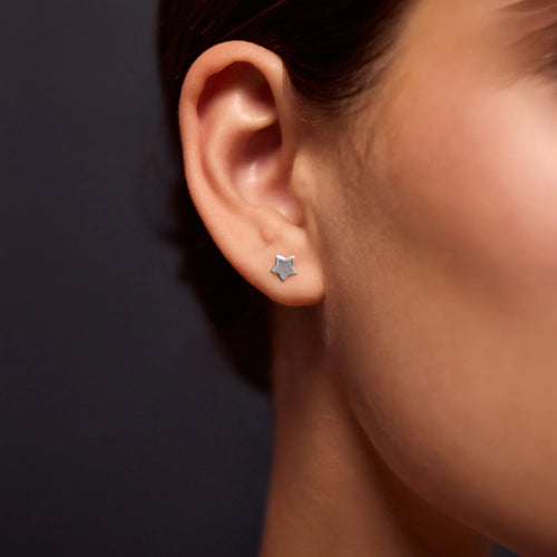 925 Sterling Silver Star Stud Earrings