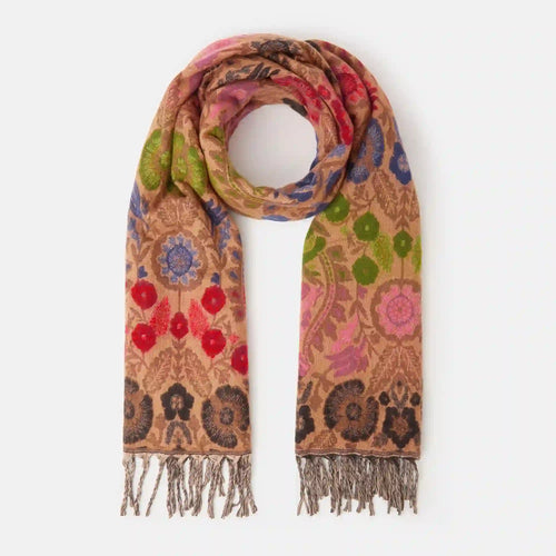 Flower Jacquard Blanket Scarf