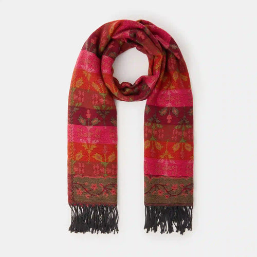 Flower Stripe Jacquard Blanket Scarf