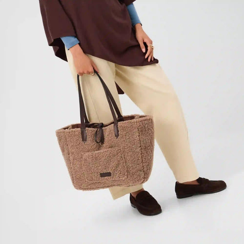 Reversible Shearling Shoulder Bag