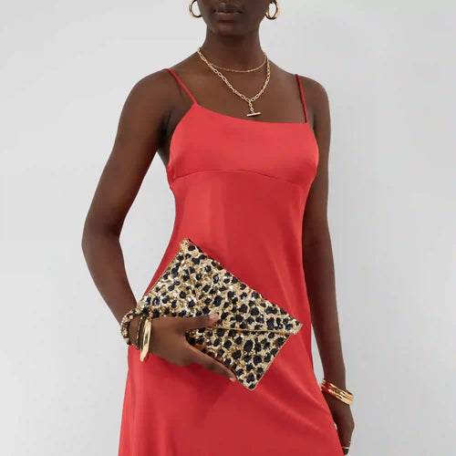 Leopord Sequin Clutch