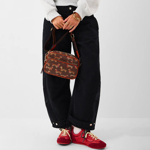 Printed Sausage Dog Cross body Bag