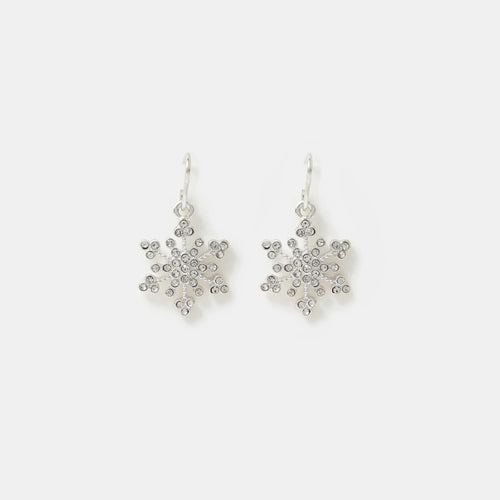Mini Snowflake Drop Earrings