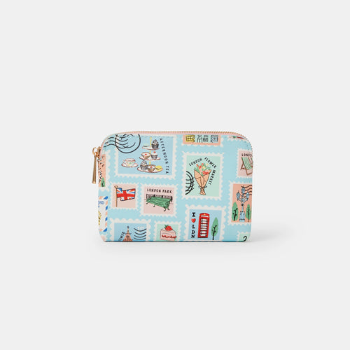 London Stamp Print Coin Purse