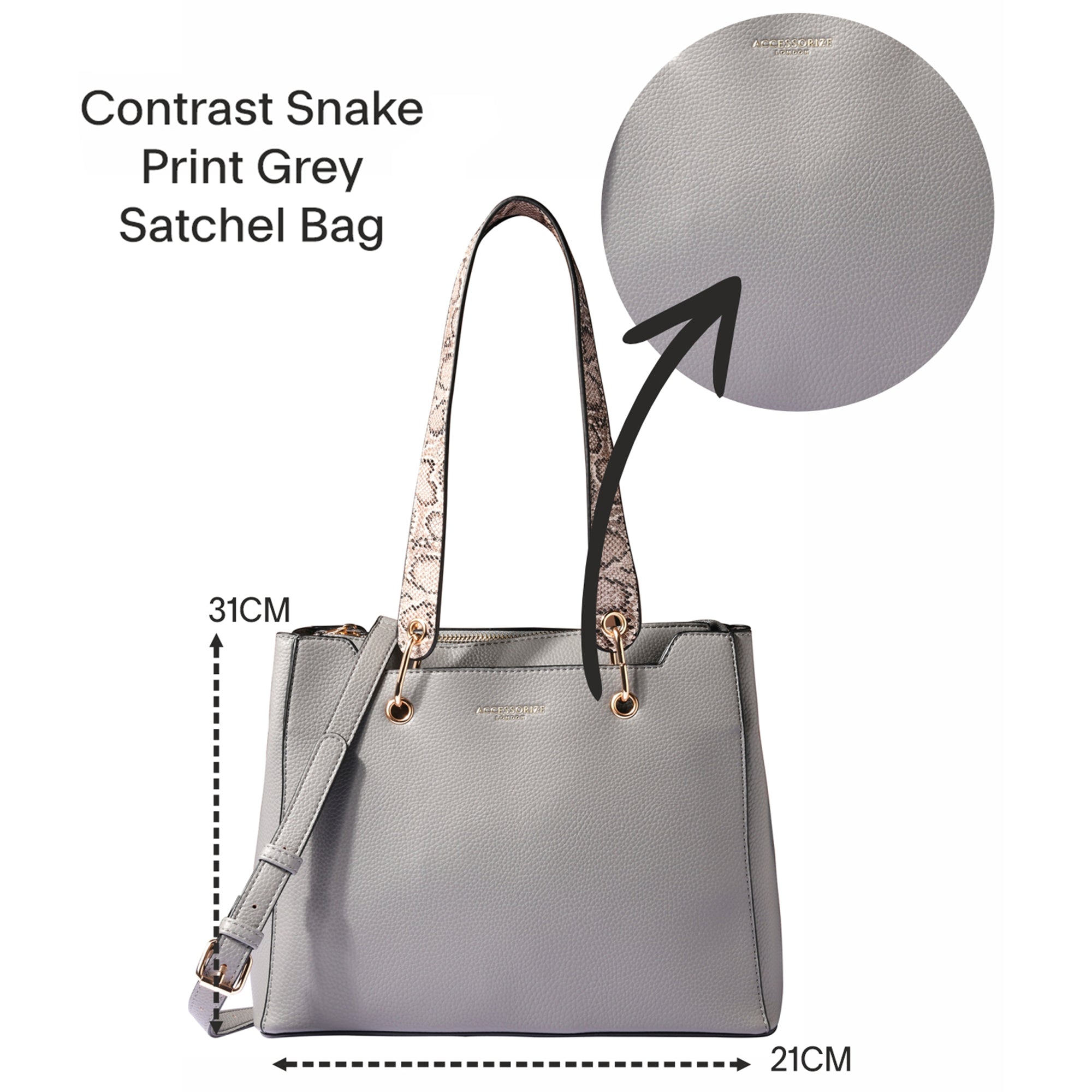 Accessorize snake print bag deals