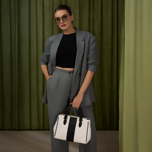 Amala Black & White Colourblock Handheld