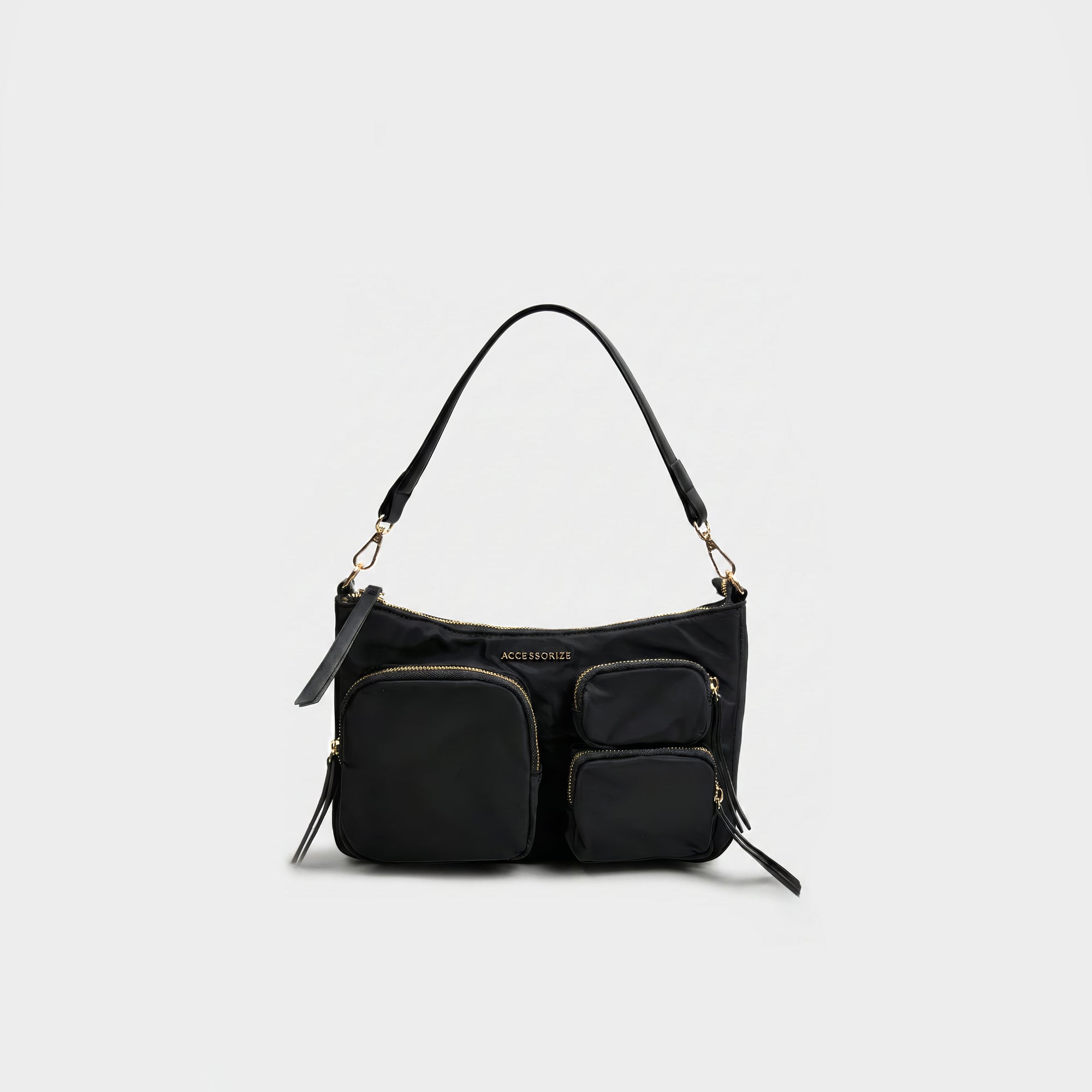 Black Theon Multipocket Shoulder Bag