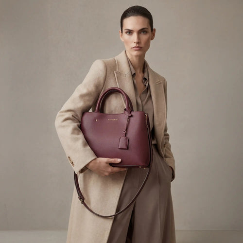 Burgundy Soho Structured Satchel Bag