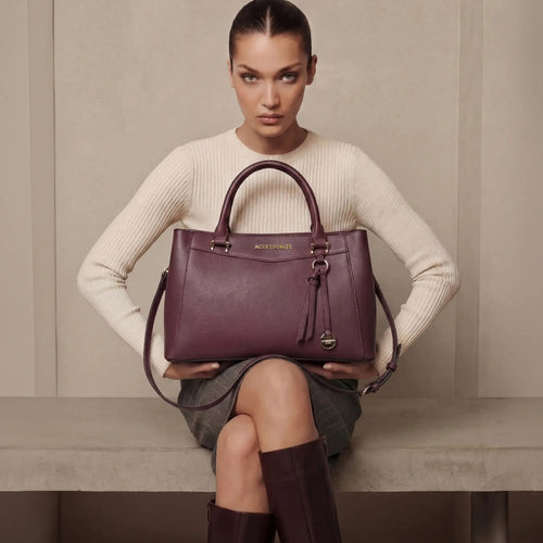 Burgundy Tribeca Satchel Bag