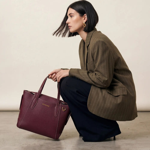 Burgundy Marlowe Satchel Bag