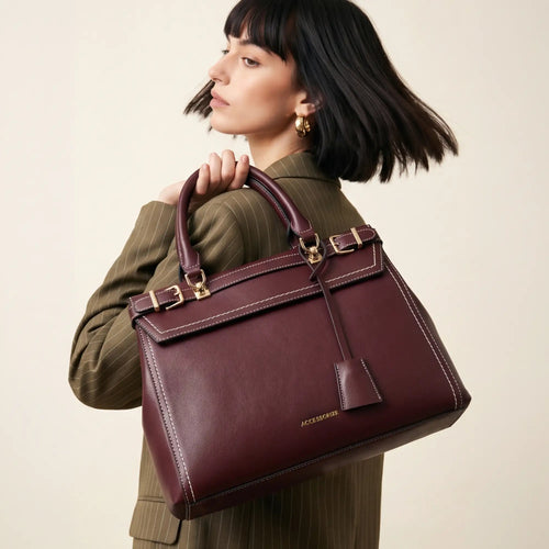 Burgundy Azura Satchel Bag