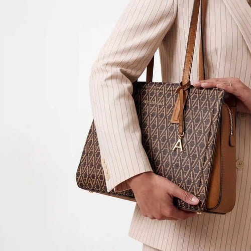 Brown Monogram Multi Compartment Tote Bag