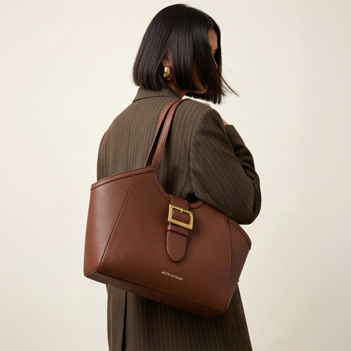 Brown Jules Multi Compartment Shoulder Bag