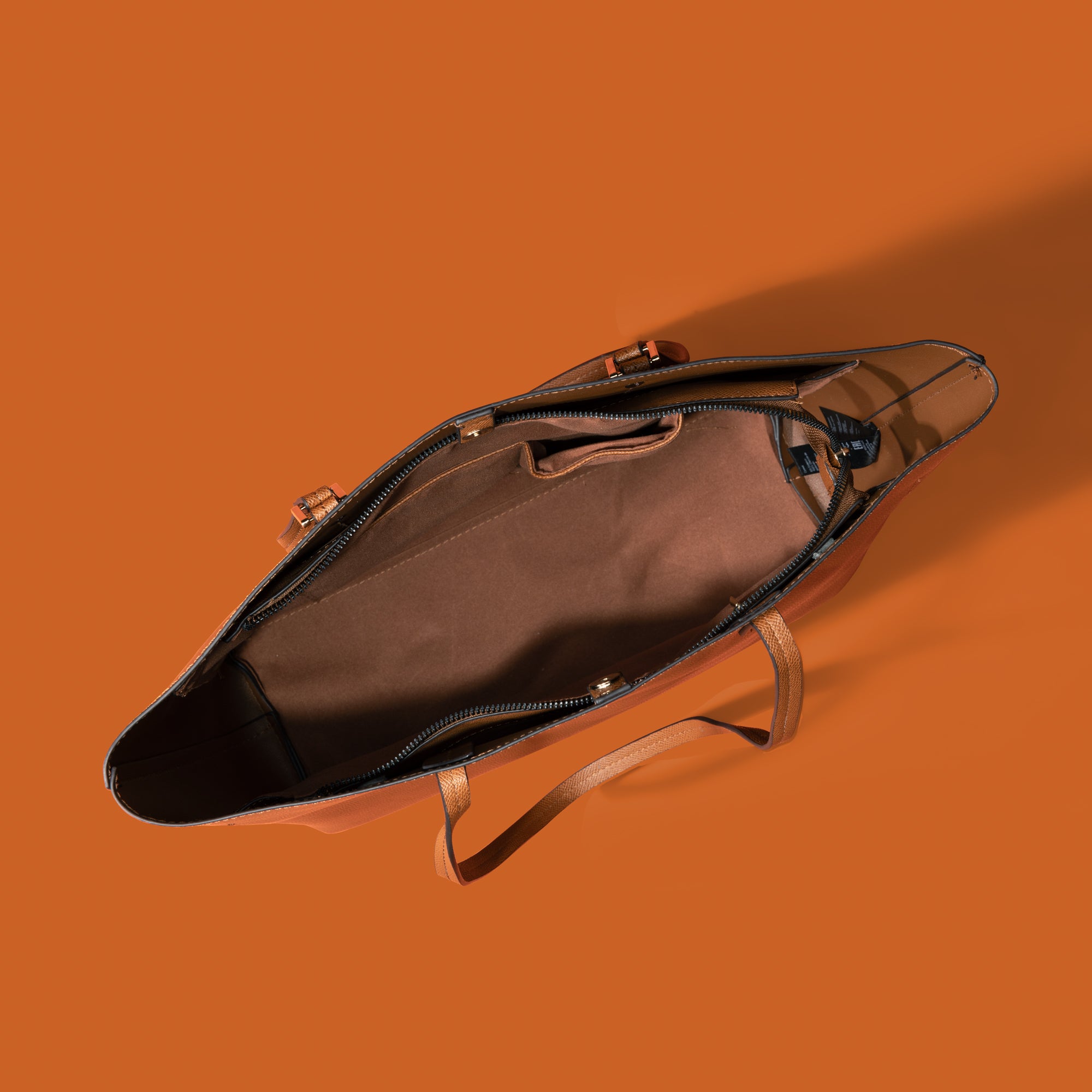 Brown Faux Leather Classic Ali Tote