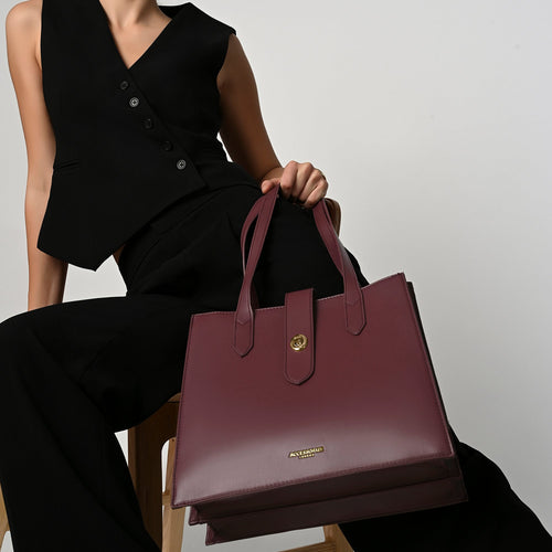 Maroon Celest Work Tote