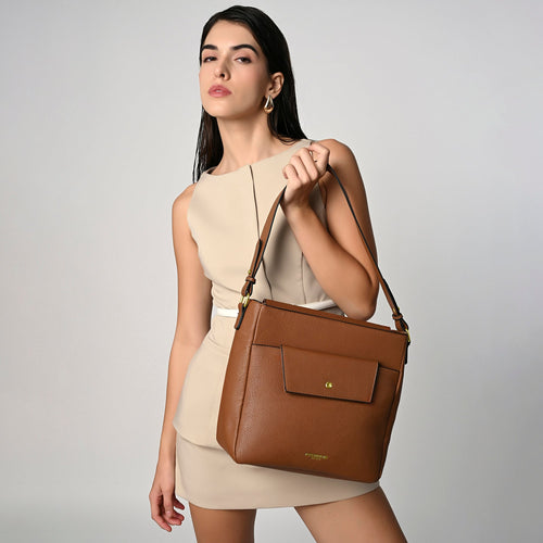 Brown Halo Wide Strap Shoulder