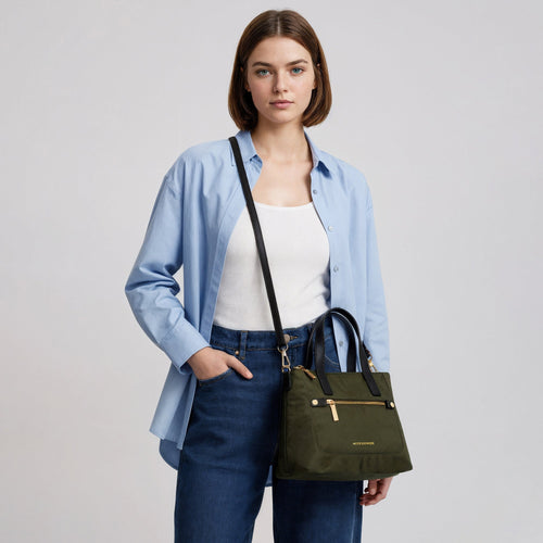 Olive Green Kylie Nylon Sling Bag