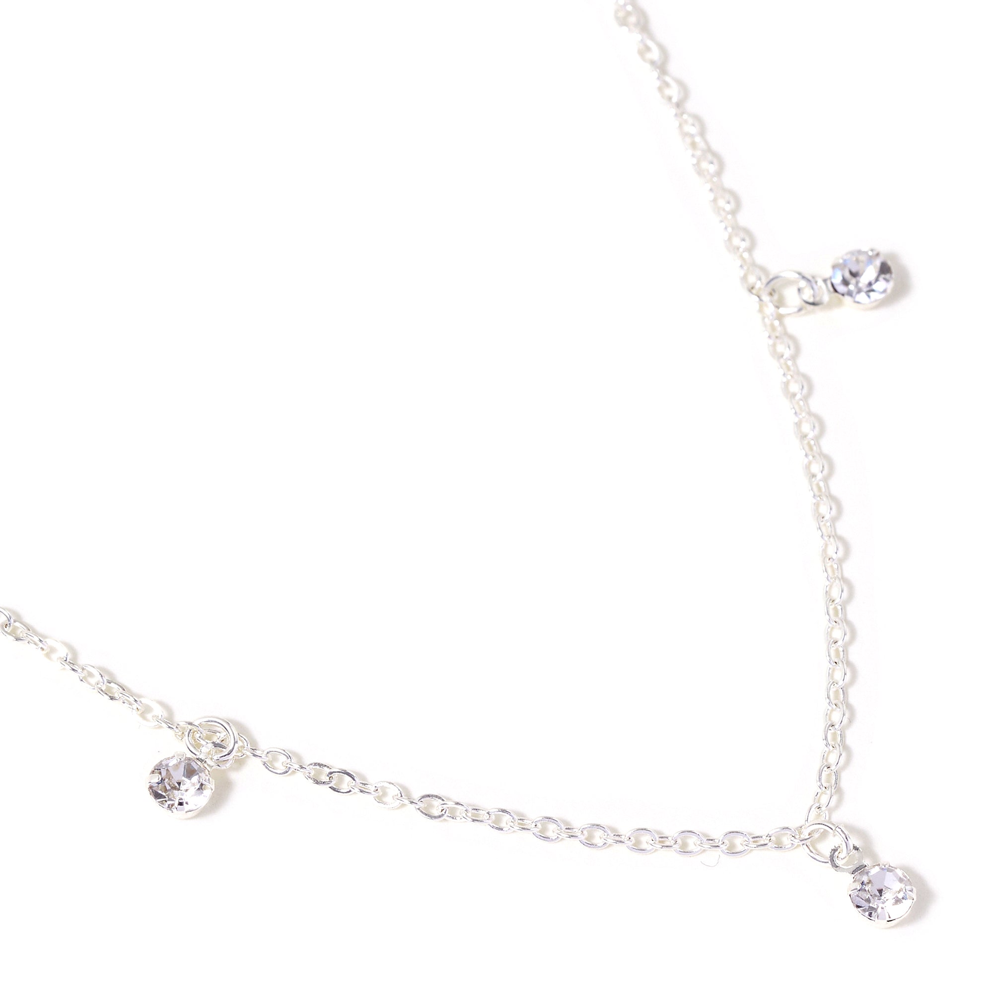 Accessorize London Women's silver Circle And Crystal Drops Necklace