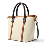 Accessorize London women's Faux Leather Chloe Cream Handheld Bag
