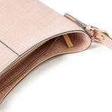 Accessorize London women's Faux Leather Pink Croc Shoulder bag