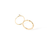 Accessorize London Women's Gold Set of 2 Crystal Marquise Band Ring Set-Medium