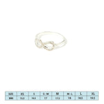 Accessorize London Women's Silver Pave Eternity Ring-Medium
