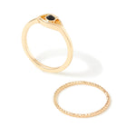 Accessorize London Women's Set Of 2 Evil Eye Stacking Rings Small