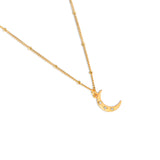 Real Gold Plated Z Boxed Sparkle Moon Pendant Necklace For Women By Accessorize London