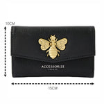 Accessorize London Women's Faux Leather Black Britney Bee Wallet