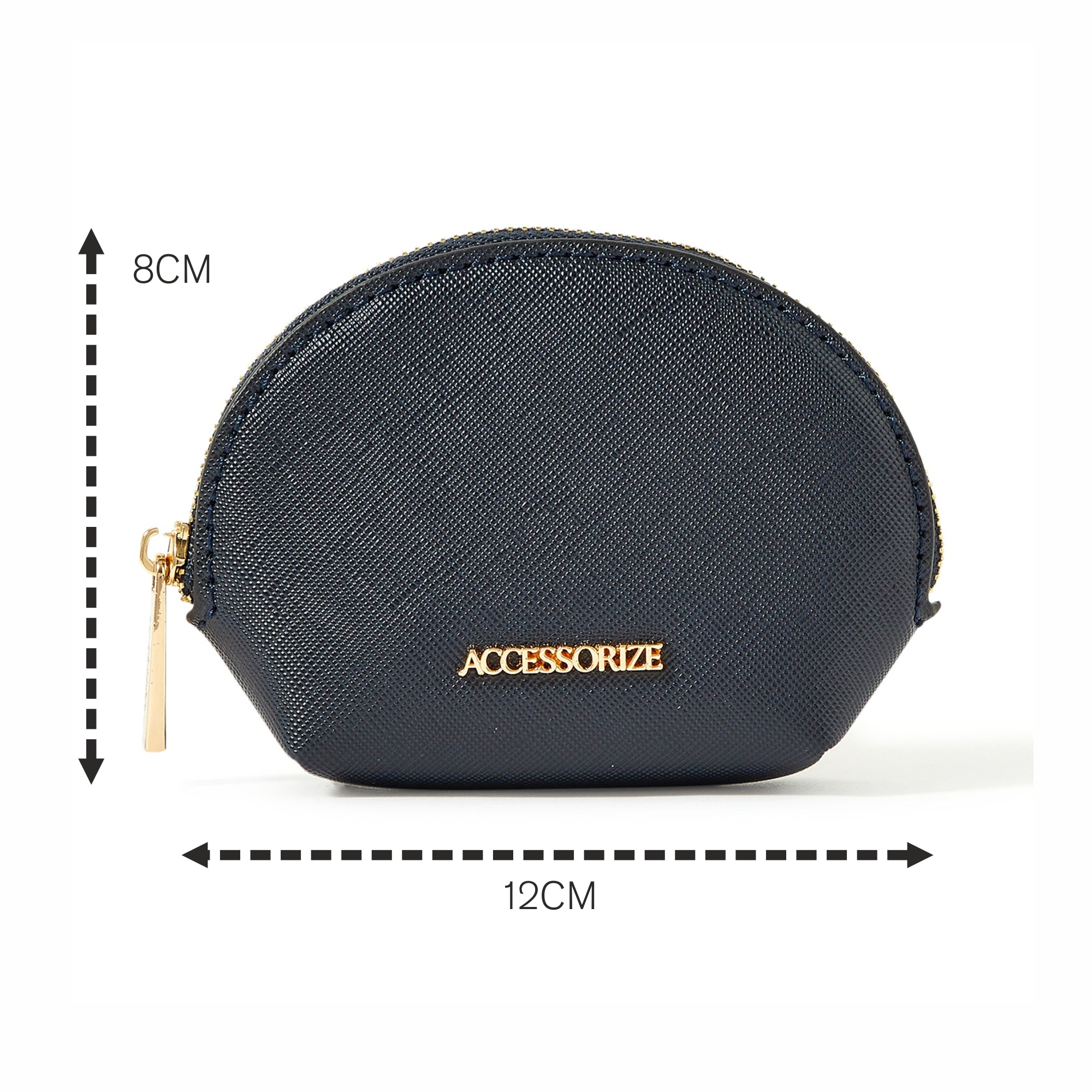 Accessorize London Women's Faux Leather Navy Mini Coin Purse