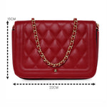 Accessorize London Women'S Faux Leather Red Chryssa Quilted Sling Bag