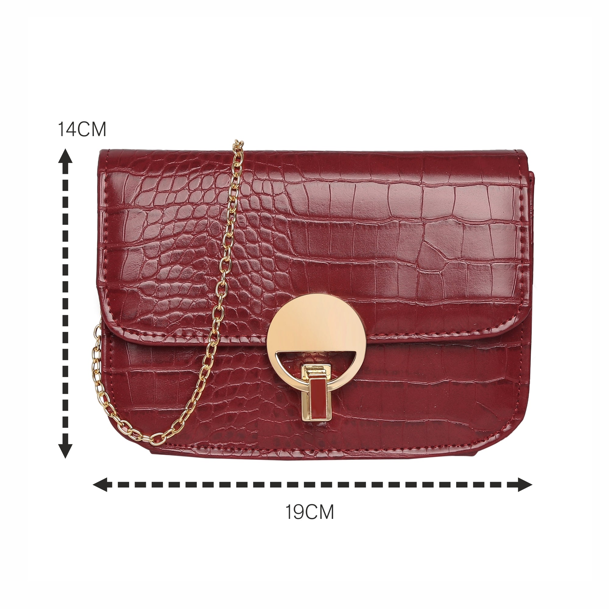 Red croc sales clutch bag