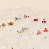 Accessorize London Women's Multi Fruit Stud Earring Pack
