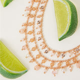 Accessorize London Women's Multi Pastel Layered Beaded Drop Necklace