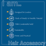 Accessorize London Women's 4 Aurora Pearl Gem Slide Hair Clip Pack