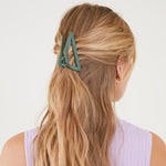 Accessorize London Women's Green Triangle Hair Claw Clip
