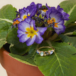 Accessorize London Women's Blue Eclectic Stones Ring-Medium