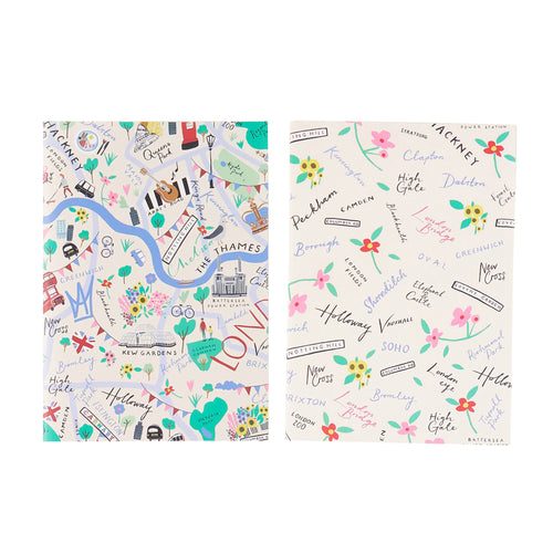 London Print Notebooks Set of 2