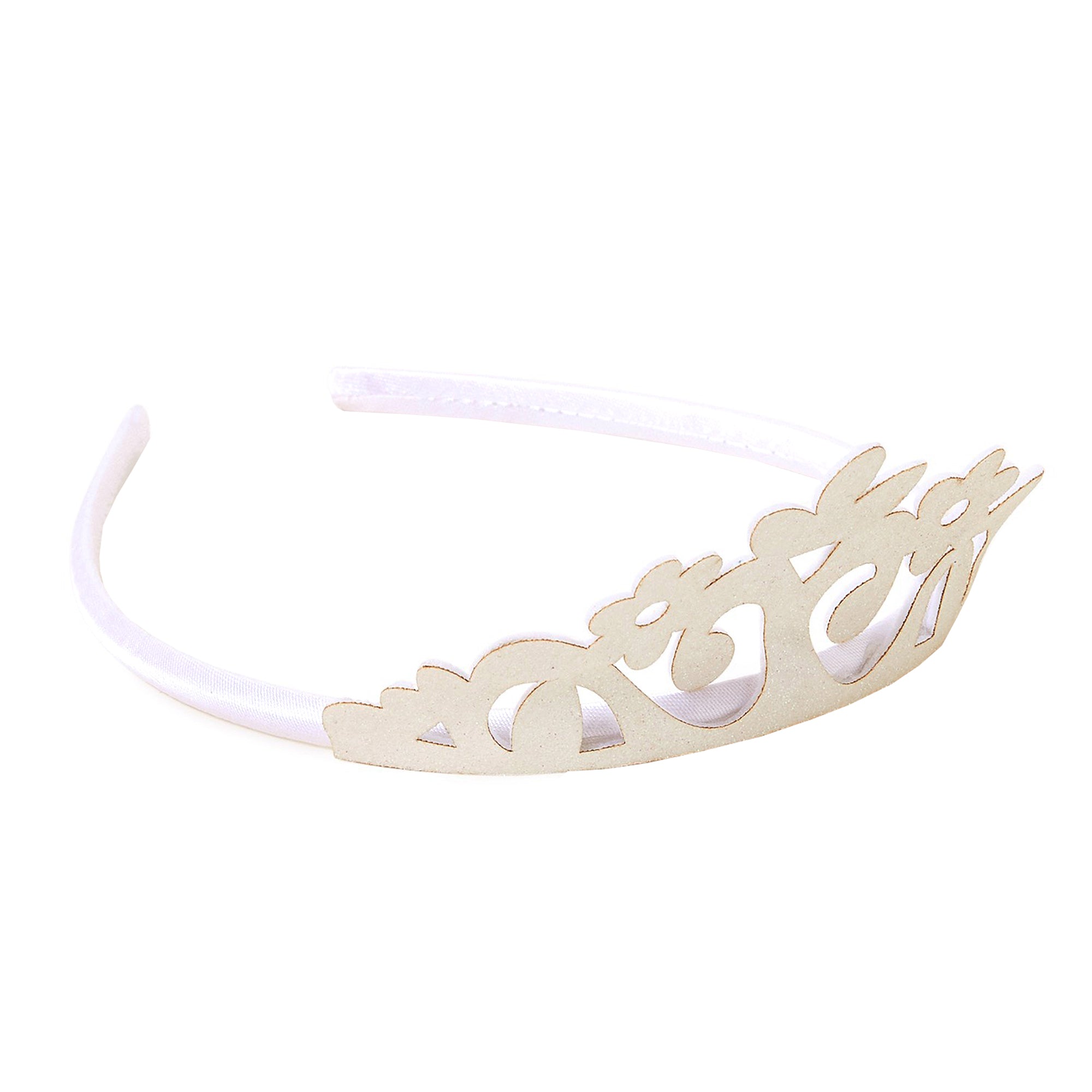 Accessorize London Girl's Ivory Glitter Tiara