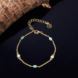 Real Gold Plated Z Aventurine Bracelet