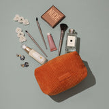 Women's Orange Cord Make Up Bag