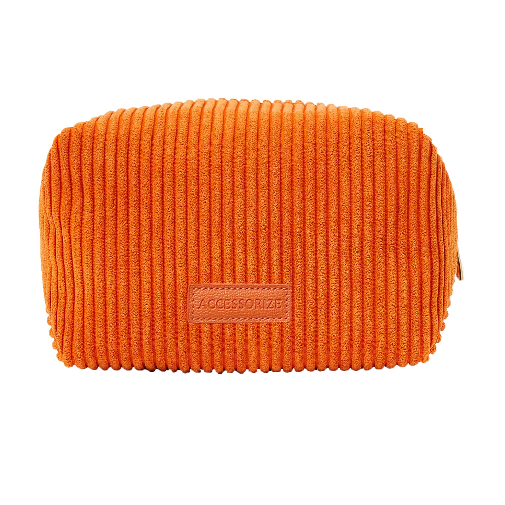 Women's Orange Cord Make Up Bag
