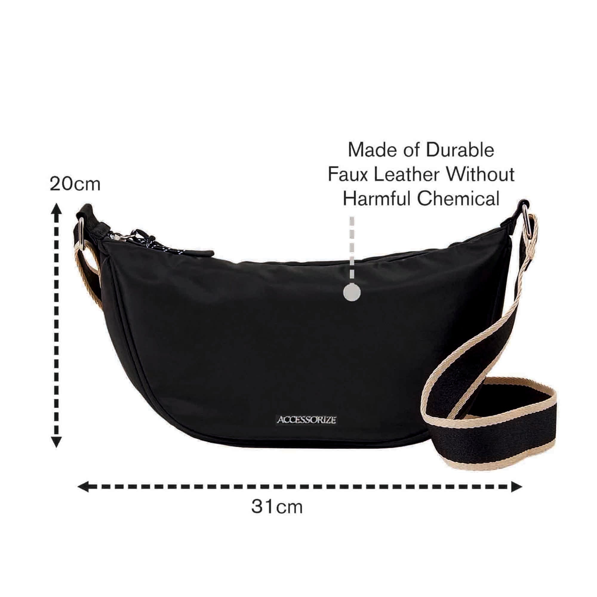 Buy Black Recycled Sling Cross-Body Bag Accessorize India