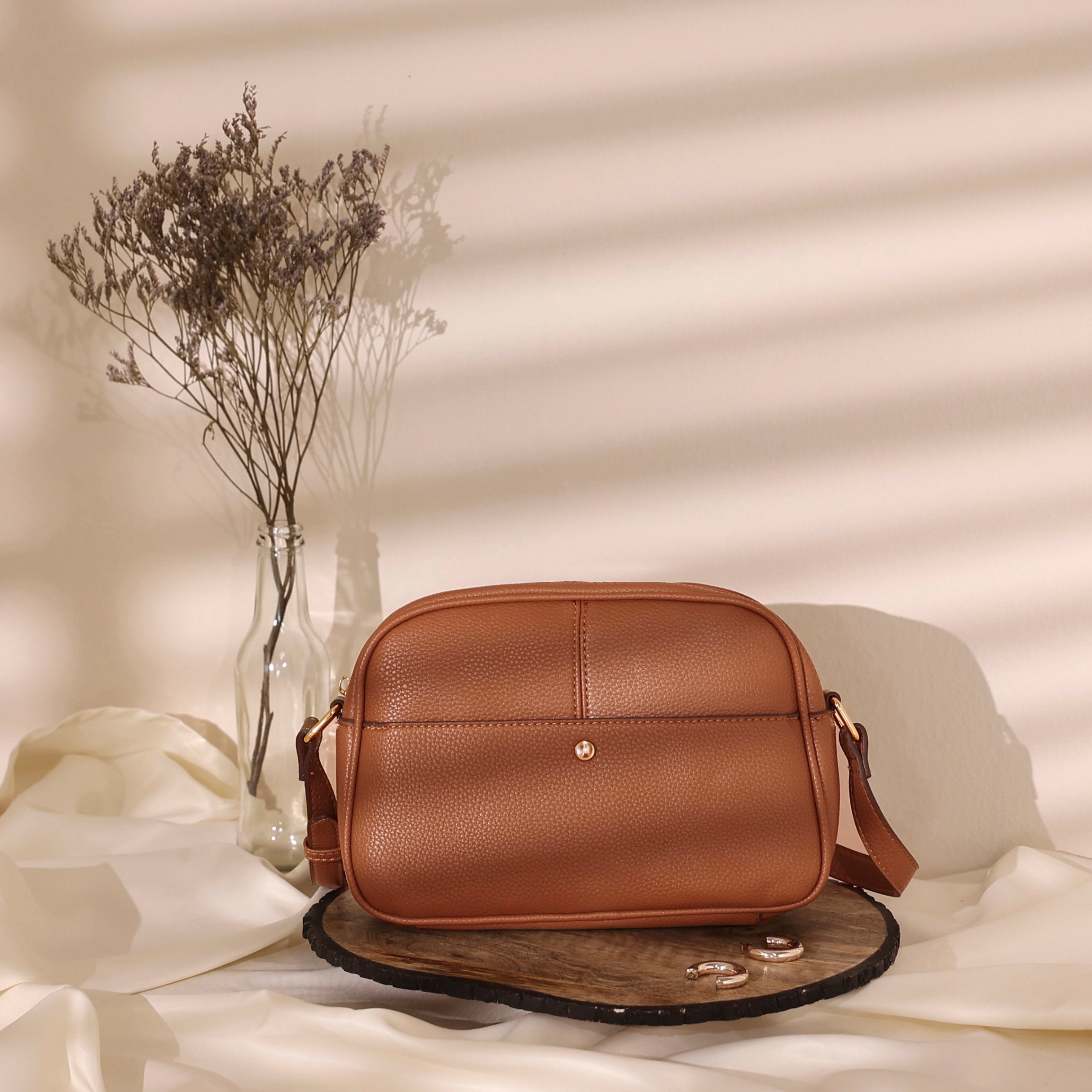 Women's Tan Abby Camera Bag