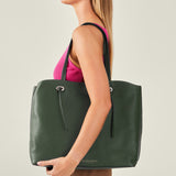 Women's Green Large Shoulder Bag