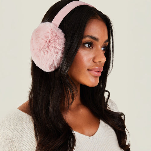 Faux Fur Earmuffs Pink