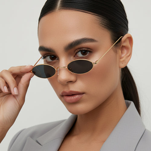 Black Thin Rim Slim Oval