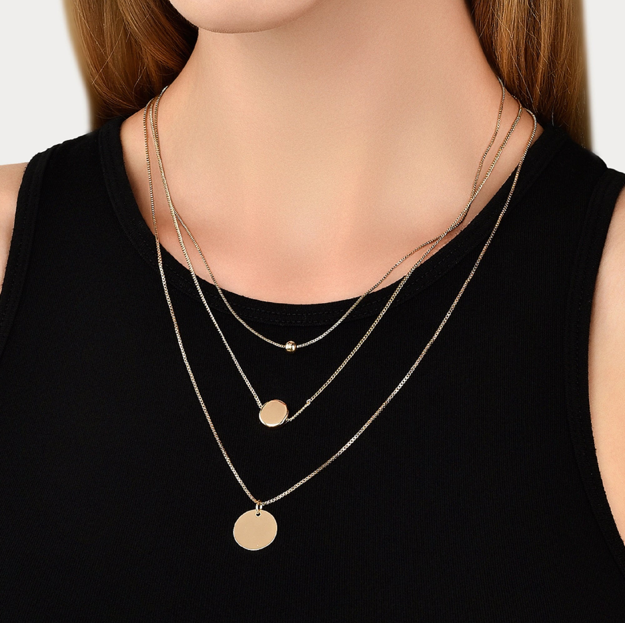 Buy Simple Discs Layered Necklace Online - Accessorize India