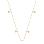 Accessorize London Women's Discy Gold Chain Minimal Pendant Necklace
